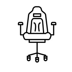 Gaming Chair Icon Ideal for Esports and Gamer Equipment Designs