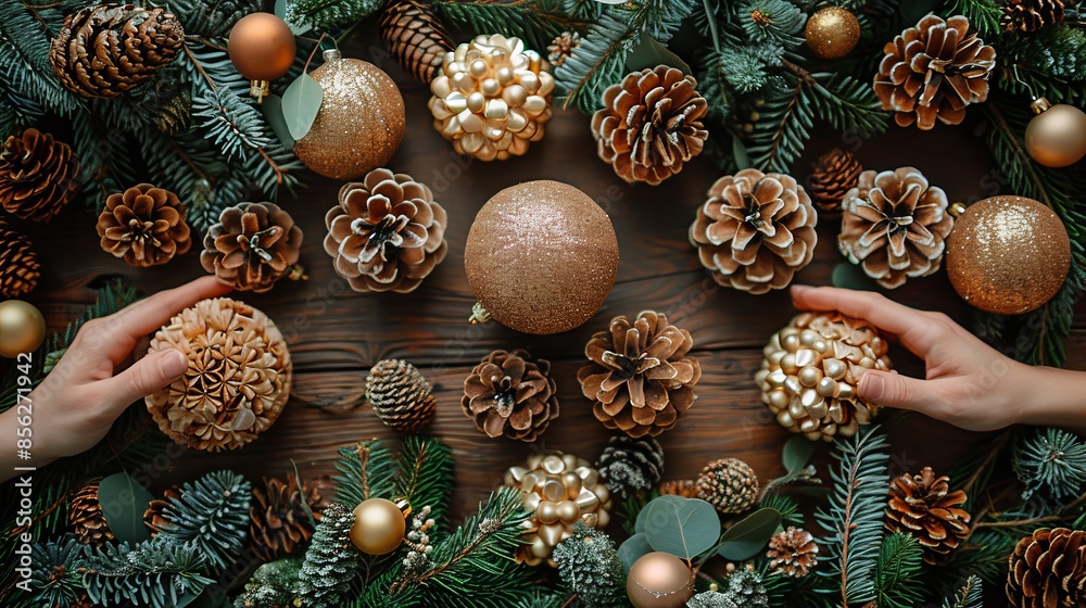 Poster set up a diy ornament-making station with blank ornaments and craft supplies for guests to create th