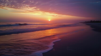 Fototapeta premium Colorful sunrise on the beach