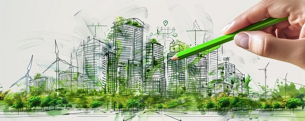 Green City Dreams Sustainable Urban Planning and Design in Vibrant Detail