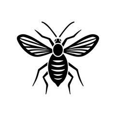 insect logo or modern line icon. Vector line art and icon design with bold outline. Black and white Pixel Perfect minimalistic symbol isolate white background. Creative logotype