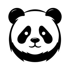 Panda logo or modern line icon. Vector line art and icon design with bold outline. Black and white Pixel Perfect minimalistic symbol isolate white background. Creative logotype