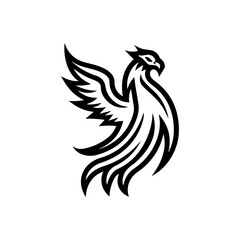 Gryphon logo or modern line icon. Vector line art and icon design with bold outline. Black and white Pixel Perfect minimalistic symbol isolate white background. Creative logotype