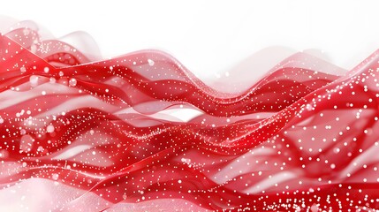 
red and white abstract background with flowing particles. Digital future technology concept. vector illustration.