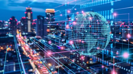 Global network connectivity, high speed data transfer in digital globe for information exchange