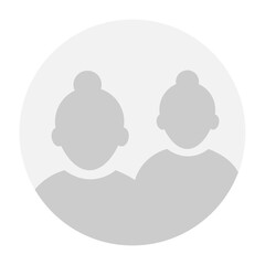 Vector flat illustration in grayscale. Avatar, user profile, person icon, gender neutral silhouette, profile picture. Suitable for social media profiles, icons, screensavers and as a template.