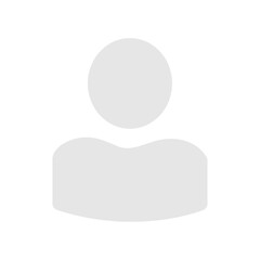 Vector flat illustration in grayscale. Avatar, user profile, person icon, gender neutral silhouette, profile picture. Suitable for social media profiles, icons, screensavers and as a template.