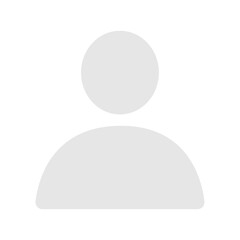 Vector flat illustration in grayscale. Avatar, user profile, person icon, gender neutral silhouette, profile picture. Suitable for social media profiles, icons, screensavers and as a template.