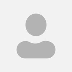 Vector flat illustration in grayscale. Avatar, user profile, person icon, gender neutral silhouette, profile picture. Suitable for social media profiles, icons, screensavers and as a template.