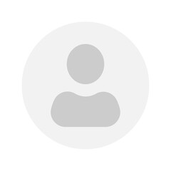 Vector flat illustration in grayscale. Avatar, user profile, person icon, gender neutral silhouette, profile picture. Suitable for social media profiles, icons, screensavers and as a template.