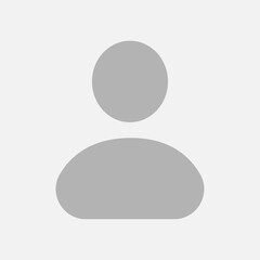 Vector flat illustration in grayscale. Avatar, user profile, person icon, gender neutral silhouette, profile picture. Suitable for social media profiles, icons, screensavers and as a template.