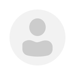 Vector flat illustration in grayscale. Avatar, user profile, person icon, gender neutral silhouette, profile picture. Suitable for social media profiles, icons, screensavers and as a template.