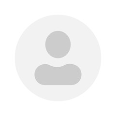 Vector flat illustration in grayscale. Avatar, user profile, person icon, gender neutral silhouette, profile picture. Suitable for social media profiles, icons, screensavers and as a template.