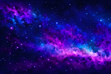 Obraz premium Mysterious Wallpaper Background Gradient of Midnight Blues to Deep Purples, Constellation Patterns Suggesting Secrets of the Night Sky