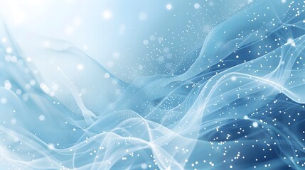 
blue and white abstract background with flowing particles. Digital future technology concept. vector illustration.