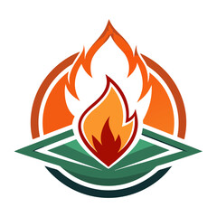 camp fire logo vector design