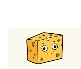 Cartoon Character Cheese vector