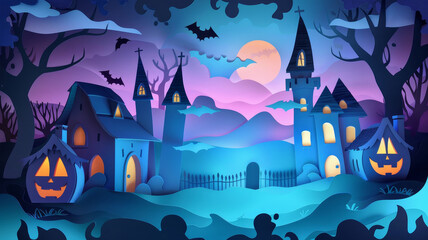 Holiday event halloween background concept illustration