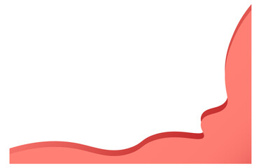 Red gradient shapes for paper corners. Vector illustration.