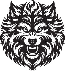 Wolf silhouette vector illustration