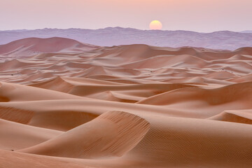 Rub' al Khali desert at sunset, Abu Dhabi, United Arab Emirates