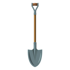 Shovel. Garden, construction tool. Vector isolated on white background.