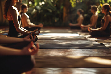 People practice yoga and find peace