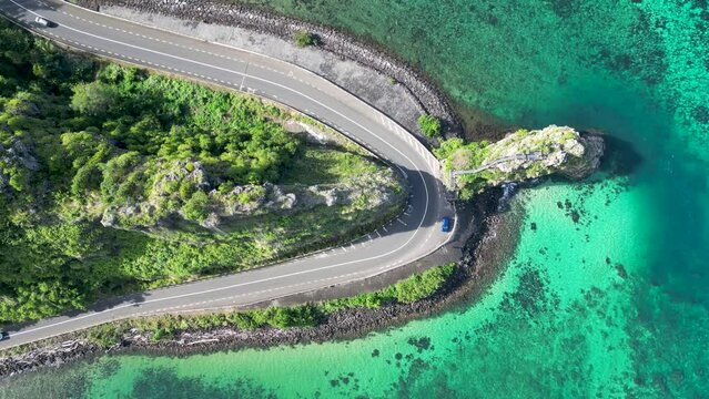 Maconde Viewpoint At Port Louis In Mauritius Island Mauritius. Indian Ocean Landscape. Beach Paradise. Port Louis At Mauritius Island Mauritius. Seascape Outdoor. Coastal Road.