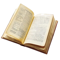 Obraz premium Cookbook open to a recipe, for displaying a cherished cookbook, Isolated on Transparent Background PNG