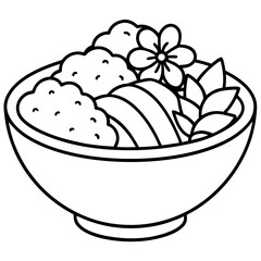 Japanese food line drawing