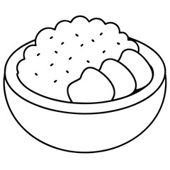 Japanese food line drawing