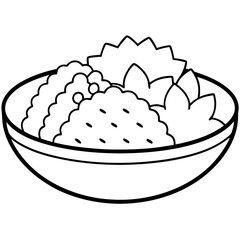 Japanese food line drawing