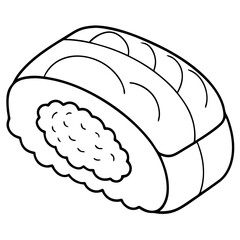 Japanese food line drawing