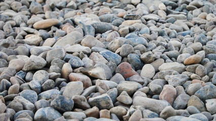 Lots of beautiful stones on the coast