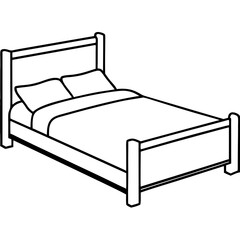 bed line drawing