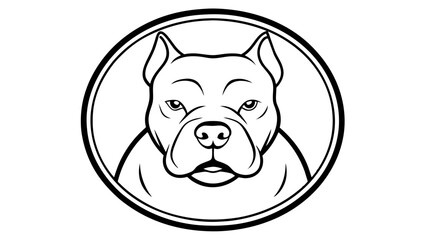 Creative American Bully Logo Icon Ideas Vector Art Illustrations for Inspiration