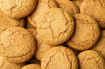 Oatmeal cookies are close. Healthy diet.