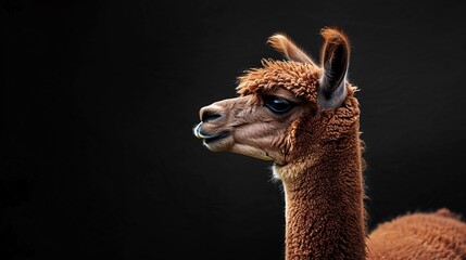 Obraz premium Portrait of a playful alpaca.