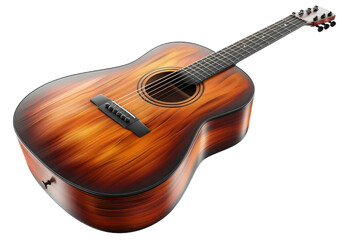 Obraz premium Top View of an Acoustic Guitar