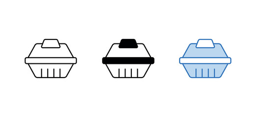 Food Container icon design with white background stock illustration