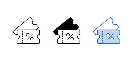 Promo Code icon design with white background stock illustration