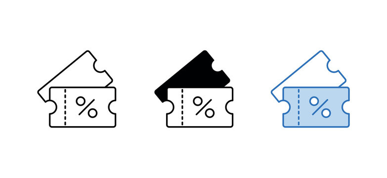 Promo Code icon design with white background stock illustration