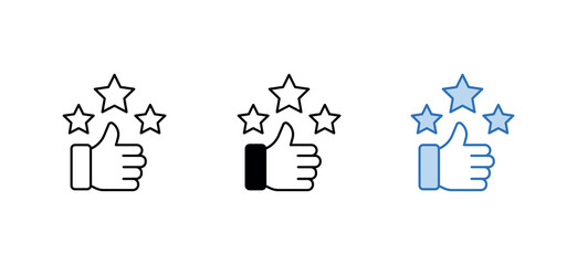 Customer Feedback icon design with white background stock illustration