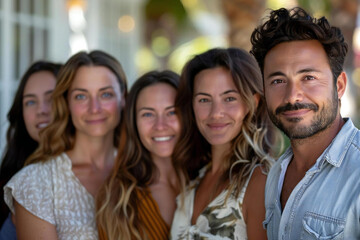 Diverse Group Headshots: Authentic Portraits of Men and Women in American Staff