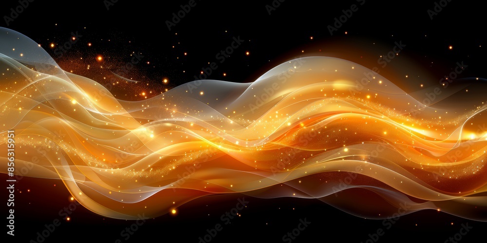 Poster Abstract fluid waves in a spectrum of vibrant colors, showcasing the dynamic and glowing essence of modern artistic design, Generative AI