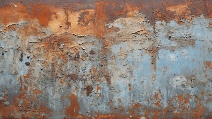 Fototapeta premium Metal surface with flaking paint and rust.