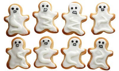 Halloween Ghost Cookies with White Icing Fun and Spooky Holiday Treats for Decorating, Baking, and Parties