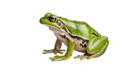 Obraz premium green tree frog isolated on white background , transparent png image