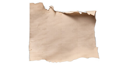 old paper sheet  isolated on white background , transparent png image
