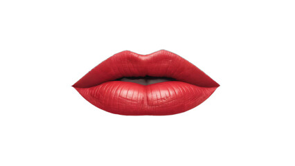 red lips  isolated on white background , transparent png image